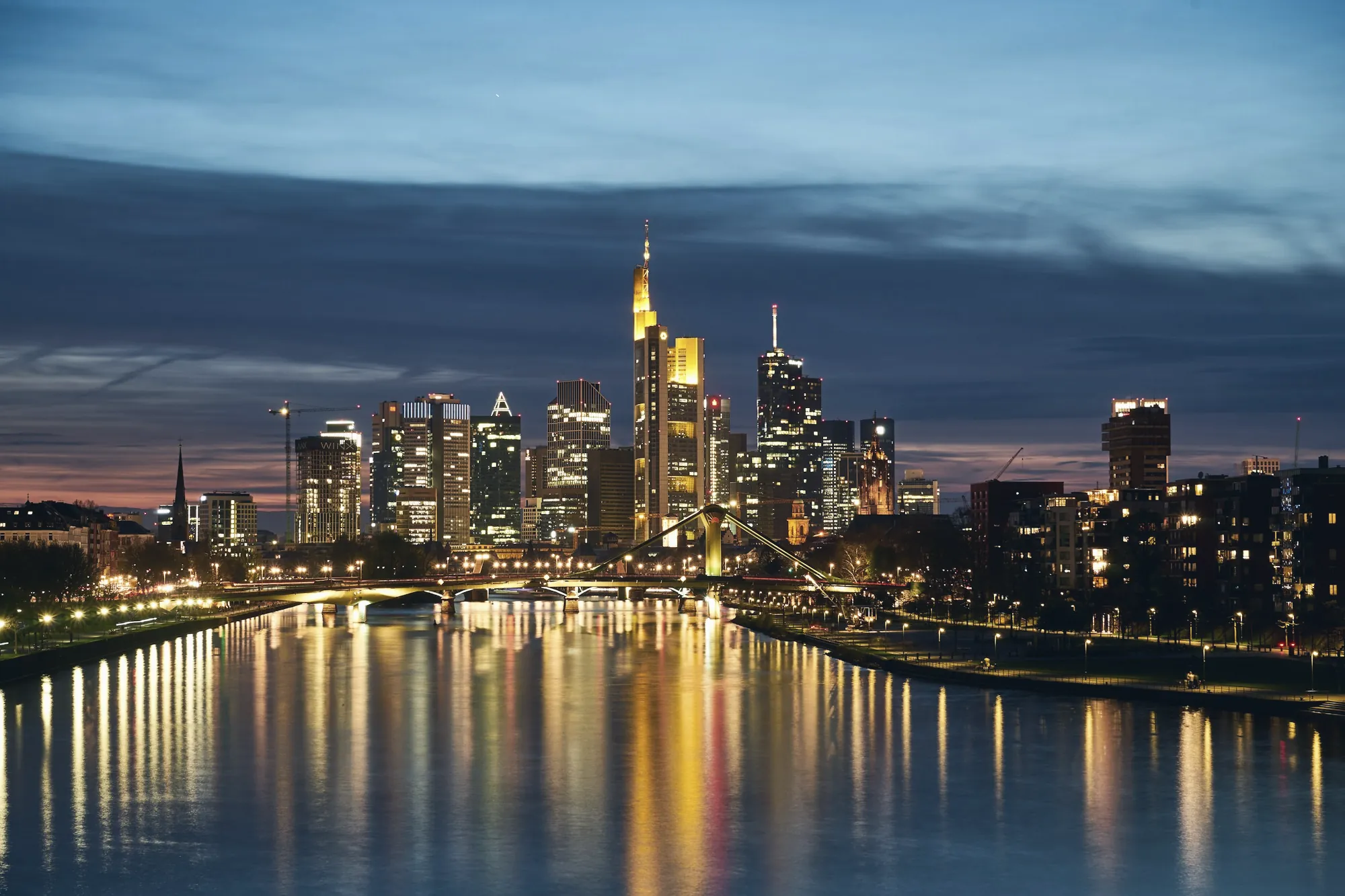 Frankfurt at dusk
