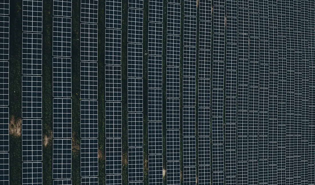 Rows of photovoltaic panels